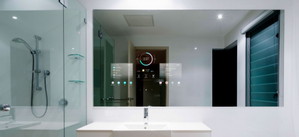 Kamar mandi dengan desain futuristik dan teknologi canggih